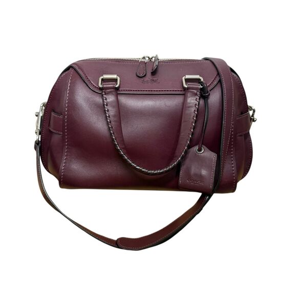 Coach Ace Satchel Bag Crossbody Purse Burgundy Glovetanned Leather Limited Ed - Picture 2 of 11